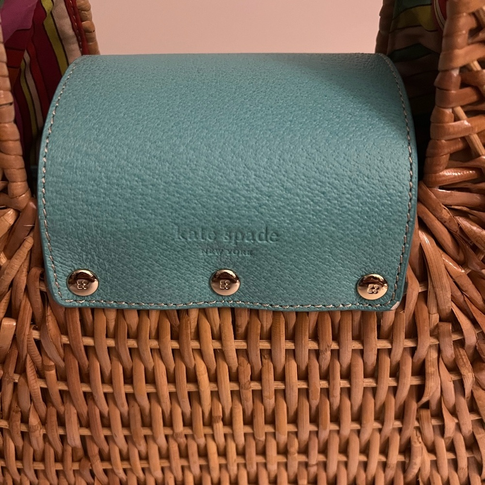 Kate Spade Santiago Alek Wicker Handbag - Picture 3 of 5